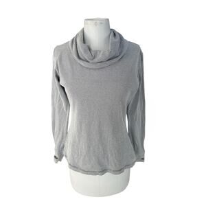 Albion Fit Cowl Neck Long Sleeve Top – Black/White Geometric Dot Women's Size M